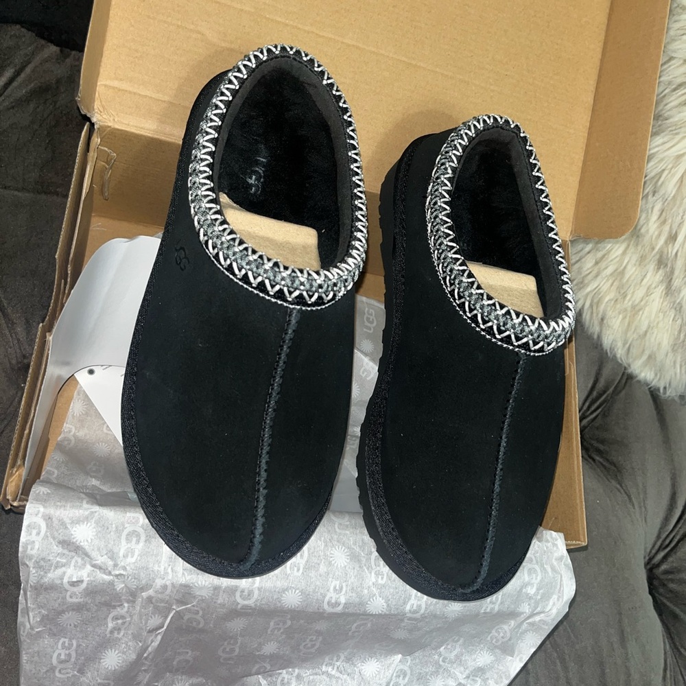 UGG Black Tasmans slippers